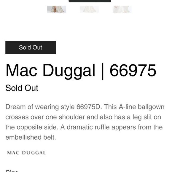 Mac Duggal Evening/ size 14 - Picture 9 of 10